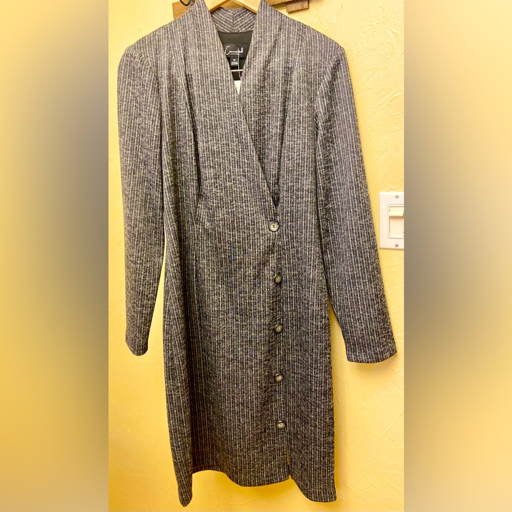 NWT Connected Apparel Pinstripe Pull-on Knit Business Dress